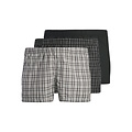 Jack & Jones Jack & Jones Heren Wijde Boxershorts Geweven Katoen JACMILANO 3-Pack Zwart/Grijs