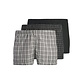 Jack & Jones Jack & Jones Heren Wijde Boxershorts Geweven Katoen JACMILANO 3-Pack Zwart/Grijs
