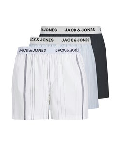 Jack & Jones Men's Wide Boxer Shorts Woven Cotton JACANCHOR 3-Pack Multicolor