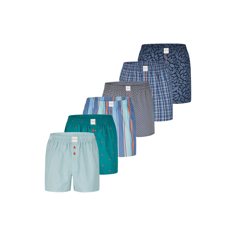 Phil & Co Phil & Co Wide Boxer Shorts Men 6-Pack Multipack D505
