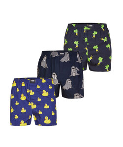Happy Shorts Wide Boxer Shorts Men With Print 3-Pack