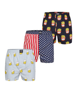 Happy Shorts Wide Boxer Shorts Men With Print 3-Pack