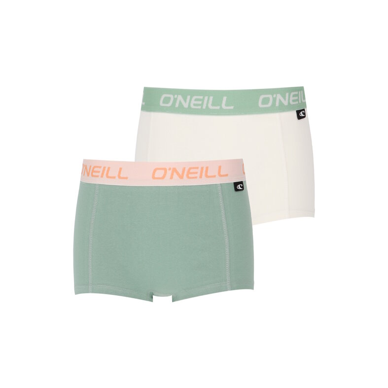 O'Neill O'Neill Boxershort Dames 2-Pack Lichtgroen/Marshmallow