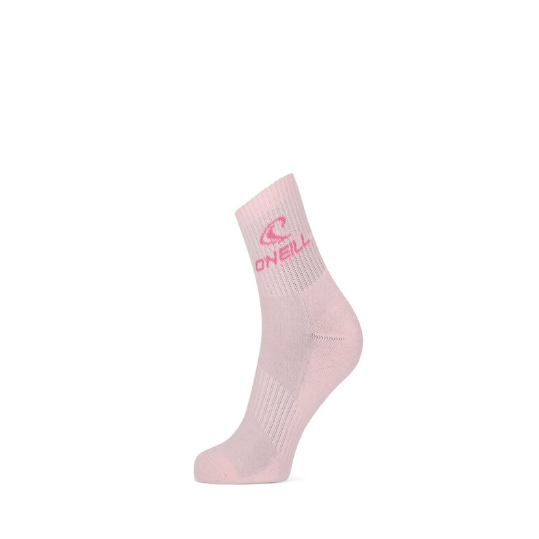 O'Neill O'Neill Sportsokken Unisex Quarter 3-Pack Roze/Wit