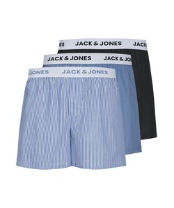 Jack & Jones Men's Wide Boxer Shorts Woven JACTOKYO 3-Pack Blue/Black