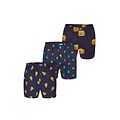 Happy Shorts Happy Shorts X Heren Wijde Boxershort Met Binnenbroek Pizza/Gummibeer/Hamburger Print 3-Pack