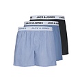 Jack & Jones Jack & Jones Men's Plus Size Wide Boxer Shorts Woven JACTOKYO 3-Pack Blue/Black