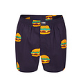 Happy Shorts Happy Shorts X Heren Wijde Boxershort Met Binnenbroek Burger Print