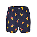 Happy Shorts Happy Shorts X Heren Wijde Boxershort Met Binnenbroek Pizza Print