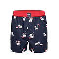 Happy Shorts Happy Shorts X Men's Wide Boxer Shorts With Inner Briefs Christmas Raccoon Print