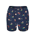 Happy Shorts Happy Shorts X Men's Wide Boxer Shorts With Inner Briefs Sloth Print