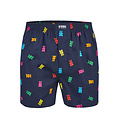 Happy Shorts Happy Shorts X Men's Wide Boxer Shorts With Inner Briefs Gummi Bear Print