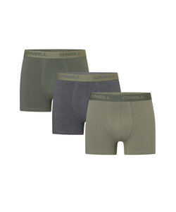 O'Neill Heren Boxershorts Trunks Effen 3-Pack Groen/Zwart