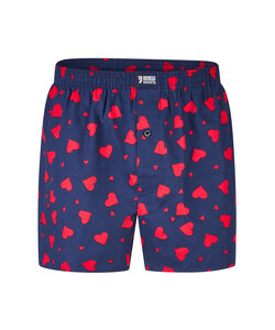 Happy Shorts Wide Boxer Shorts Men With Big Red Hearts