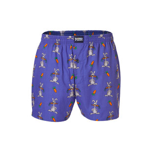 Happy Shorts X Men's Wide Boxer Shorts With Inner Briefs Hare Print