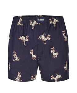 Happy Shorts X Men's Wide Boxer Shorts With Inner Briefs Donkey Print