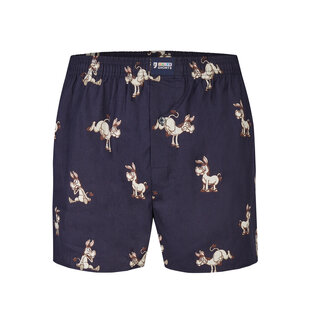 Happy Shorts X Heren Wijde Boxershort Met Binnenbroek Ezel Print