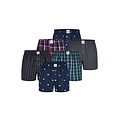 Phil & Co Phil & Co Wijde Boxershorts Heren Geweven Katoen Multipack 6-Pack D410