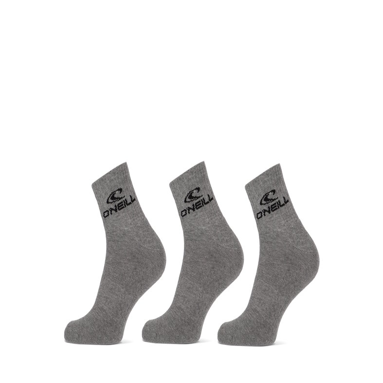 O'Neill O'Neill Sports Socks Unisex Quarter 3-Pack Grey