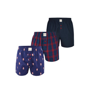 Phil & Co Men's Wide Boxer Shorts Christmas Multipack 3-Pack