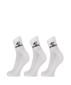 O'Neill Sports Socks Unisex Quarter 3-Pack White