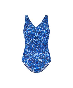 Ten Cate Ladies Correcting Swimsuit Soft Cup Sea Swirl Blue