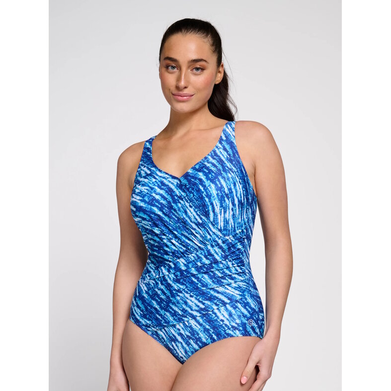 Ten Cate Ten Cate Ladies Swimsuit Soft Cup V-Neck Blue Color Flow