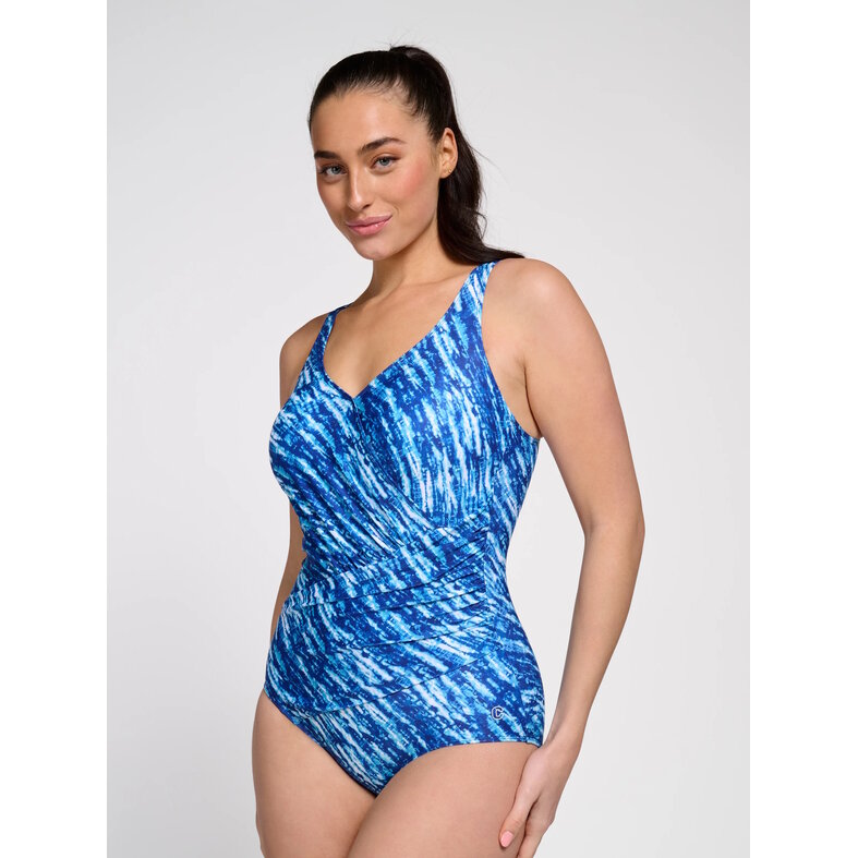 Ten Cate Ten Cate Ladies Swimsuit Soft Cup V-Neck Blue Color Flow