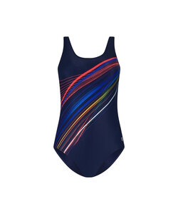 Ten Cate Women's Soft Cup Swimsuit Dark Blue Multi Color