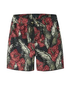 Name It Boys Swim Shorts NKMZABA Black/Red Flowered