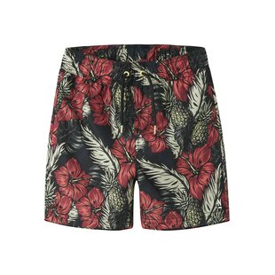 Name It Boys Swim Shorts NKMZABA Black/Red Flowered