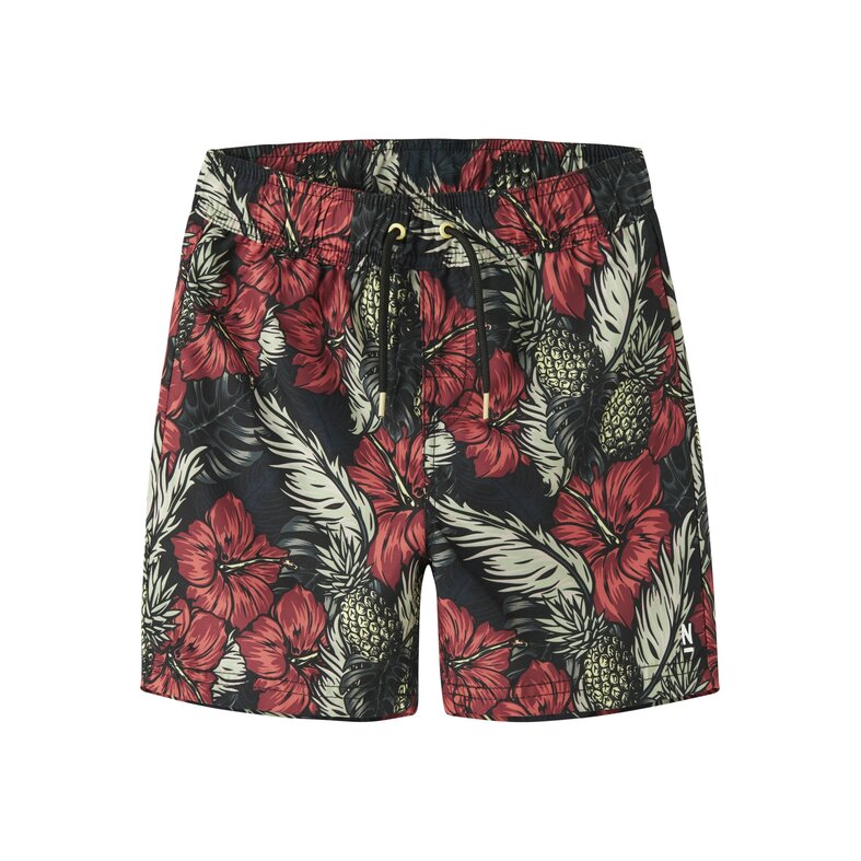 Name It Name It Boys Swim Shorts NKMZABA Black/Red Flowered