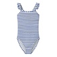 Name It Name It Girls Swimsuit NKFZIPPA Blue/White Striped