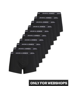 Jack & Jones Solid Black Boxer Shorts Men Multipack JACSOLID 10-Pack