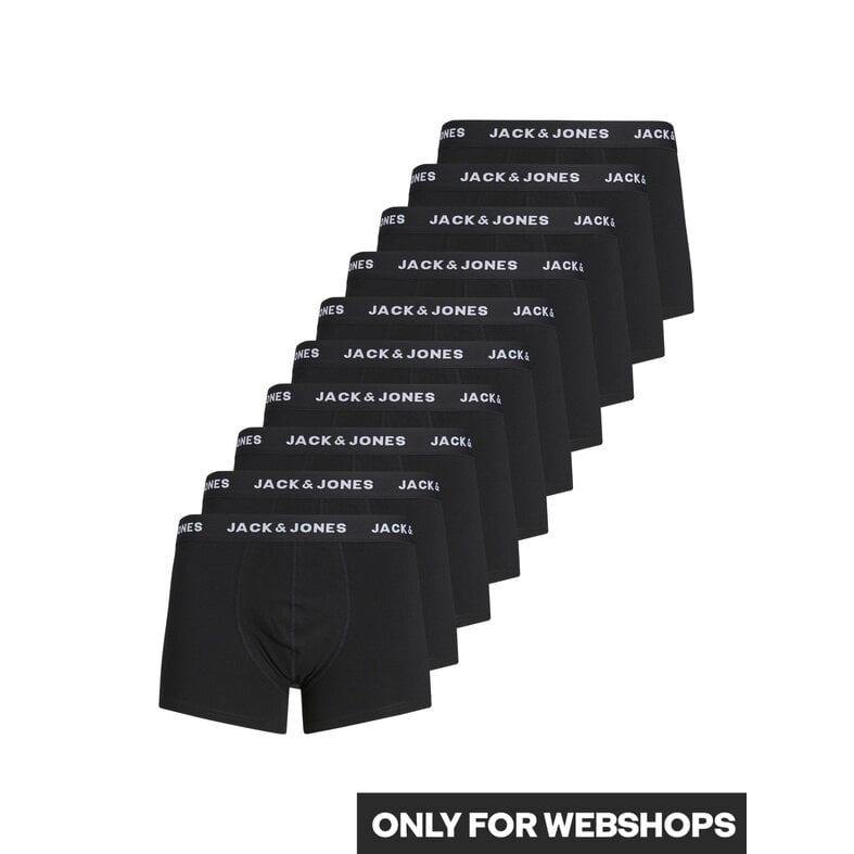 Jack & Jones Jack & Jones Effen Zwarte Boxershorts Heren Multipack JACSOLID 10-Pack