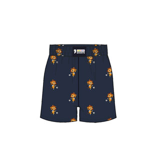 Happy Shorts Men's Wide Boxer Shorts Holland Dark Blue Lion