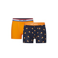 Happy Shorts Happy Shorts Heren Boxershorts Holland Oranje 2-Pack Oranje Leeuw
