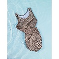 Name It Name It Girls Swimsuit NKFZANIMAL Brown Jaguar Print