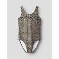 Name It Name It Girls Swimsuit NKFZANIMAL Brown Jaguar Print