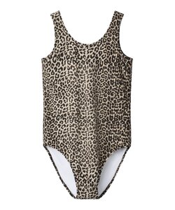 Name It Meisjes Badpak NKFZANIMAL Bruin Jaguarprint