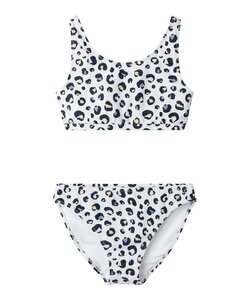 Name It Meisjes Bikini Set NKFZANIMAL Wit Dierenprint
