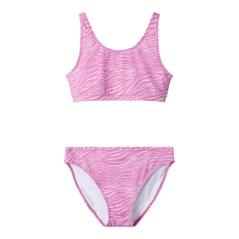 Name It Name It Meisjes Bikini Set NKFZANIMAL Roze Zebraprint