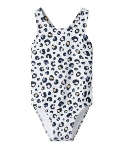 Name It Girls Swimsuit NKFZANIMAL White Animal Print
