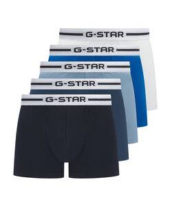 G-Star Heren Boxershorts Trunks HEMLOCK 5-Pack Multipack Zwart/Blauw/Wit