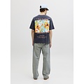 Jack & Jones Jack & Jones Men's Backprint T-Shirt JORMONTAUK Floral Dark Gray Blue/Multicolor