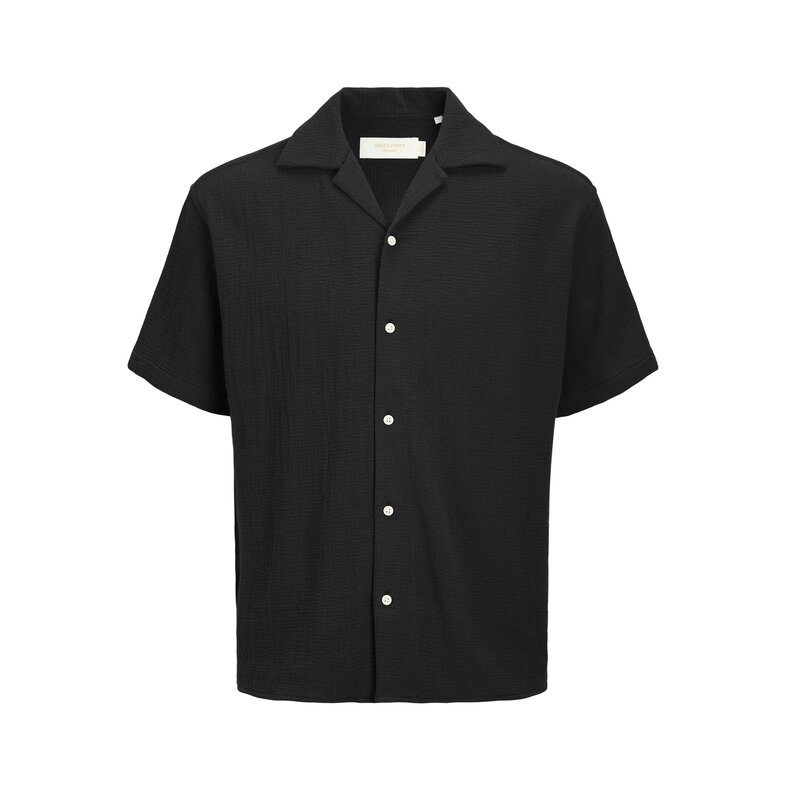Jack & Jones Jack & Jones Heren Blouse JJECOBA Korte Mouw Effen Zwart