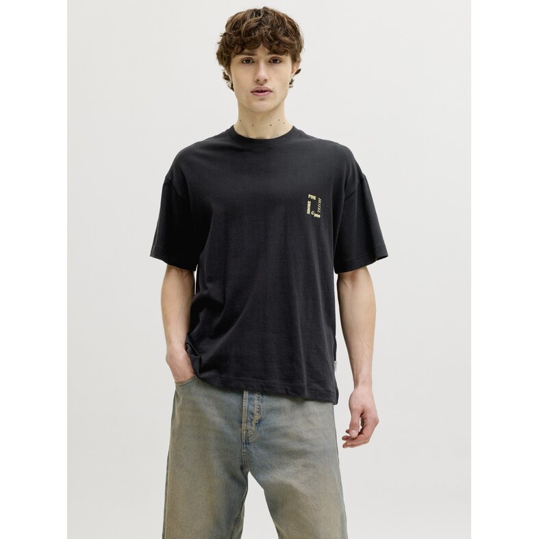 Jack & Jones Jack & Jones Heren Backprint T-Shirt JORMONTAUK Gebloemd Zwart/Multicolor