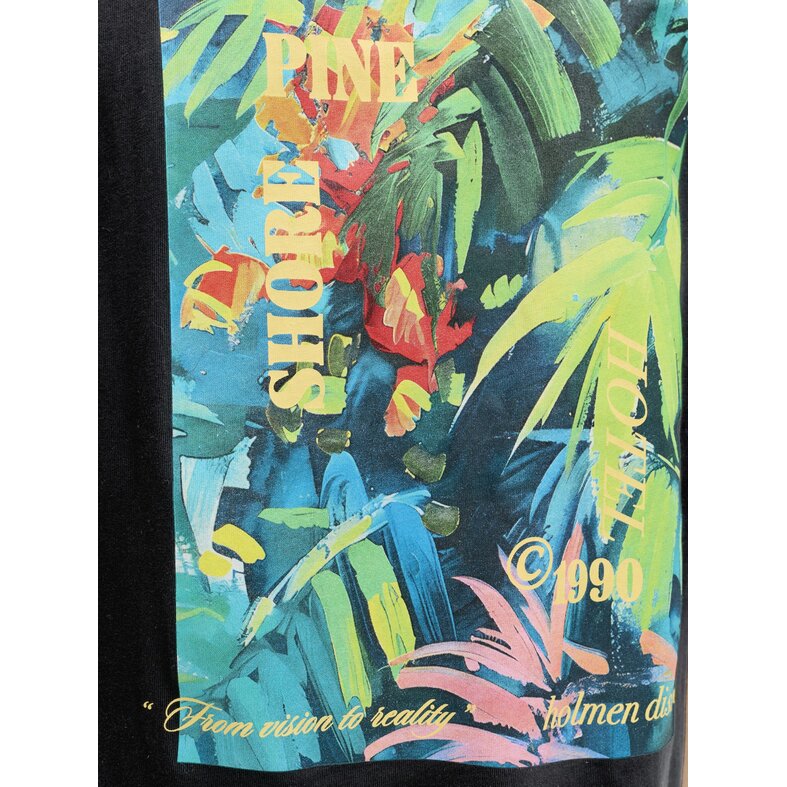 Jack & Jones Jack & Jones Heren Backprint T-Shirt JORMONTAUK Gebloemd Zwart/Multicolor