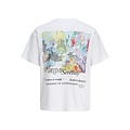 Jack & Jones Jack & Jones Heren Backprint T-Shirt JORMONTAUK Gebloemd Wit/Multicolor