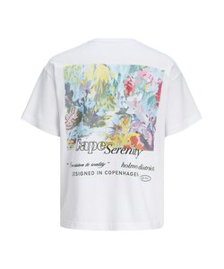 Jack & Jones Men's Backprint T-Shirt JORMONTAUK Floral White/Multicolor